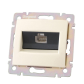 Розетка компьютерная RJ45 категория 5Е UTP с захватами слоновая кость VALENA DIY - артикул 695624
