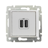 Valena Белый DIY Зарядное устройство USB тип А / тип А 3000мА 15Вт | 694370 | Legrand - артикул 694370