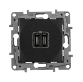 Зарядное устройство USB тип С / тип С - Legrand Etika - 3000мА 15Вт - антрацит | 672635 | Legrand - артикул 672635
