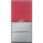 Axolute Кнопка AXIAL с рассеивателем 1Р красный 230 и 127В~ 10А алюминий - артикул HC4038R/230