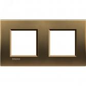 LivingLight Рамка прямоугольная 2 поста Бронза (LNA4802M2BZ) - артикул LNA4802M2BZ