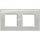 LivingLight Рамка прямоугольная 2 поста Серое небо (LNA4802M2KG) - артикул LNA4802M2KG