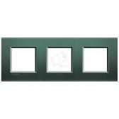 LivingLight Рамка прямоугольная, 3 поста, цвет Зеленый шелк - артикул LNA4802M3PK
