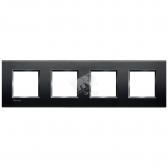 LivingLight Рамка прямоугольная 4 поста Антрацит (LNA4802M4AR) - артикул LNA4802M4AR