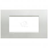 LivingLight Рамка прямоугольная, 4 модуля, цвет Серебро - артикул LNA4804AG