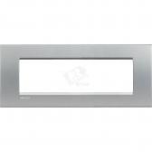 LivingLight Рамка прямоугольная, 7 модулей, цвет Алюминий - артикул LNA4807TE