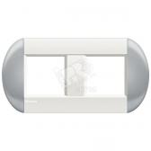 LivingLight Рамка овальная, 2 поста, цвет Небесный - артикул LNB4802M2TS