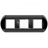 LivingLight Рамка овальная, 3 поста, цвет Дымчатый - артикул LNB4802M3SM