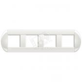 LivingLight Рамка овальная, 4 поста, цвет Белый - артикул LNB4802M4BI