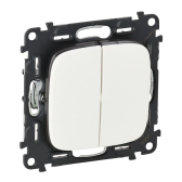 Valena ALLURE DIY Белый Выключатель 2-х клавишный 10А 250В | 752705 | Legrand - артикул 752705