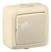Выключатель одноклавишный наружный слоновая кость IP44 16А - артикул ВА16-211-01