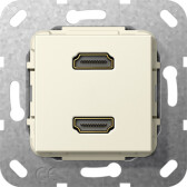 Мех-м с накладкой HDMI с/у пластик кремово-белый IP20 Gira System 55 | 567201 | GIRA - артикул 567201