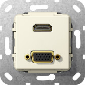 Мех-м с накладкой HDMI с/у пластик кремово-белый IP20 Gira System 55 | 567601 | GIRA - артикул 567601