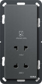 Розетка для бритвы BS System 55 "антрацит" | 282028 | GIRA - артикул 282028