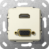 Мех-м с накладкой HDMI с/у пластик кремово-белый IP20 Gira System 55 | 567701 | GIRA - артикул 567701