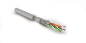 Кабель витая пара, экранированная S/FTP, категория 7 (600 MHz), 4 пары (26 G), многожильный (patch), нг(A)-HF, серый | 445150 | Hyperline - артикул 445150