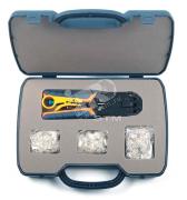 Набор : инструмент обжимной для RJ45/12/11 + 20х8P8C + 30x6P6C + 40x4P4C - артикул 23371