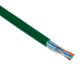 Кабель витая пара, экранированная F/UTP, категории 5e, 4 пары (26 G), многожиль. (patch), экран - фольга, –20°C – +75°C, зеленый | 444993 | Hyperline - артикул 444993