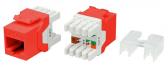 Вставка KJ8-8P8C-C6-180-RD Keystone Jack RJ-45(8P8C) категория 6 красная (KJ8-8P8C-C6-180-RD) - артикул KJ8-8P8C-C6-180-RD