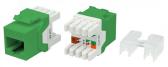 Вставка KJ8-8P8C-C6A-180-GN Keystone Jack RJ-45(8P8C)категория 6a(10G)зеленая (KJ8-8P8C-C6A-180-GN) - артикул KJ8-8P8C-C6A-180-GN