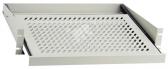 Полка выдвижная угловая 2U x 450 x 365 mm (до 20 кг) цвет серый (10788) - артикул 10788