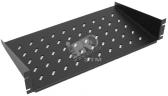 Полка угловая 2U 446 x 550 mm (до 25 кг) цвет черный (18456) - артикул 18456