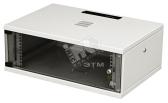 Шкаф настенный 19 дюймовый SU 6U 337x600х600 со стеклянной дверью серый (35417) - артикул 35417