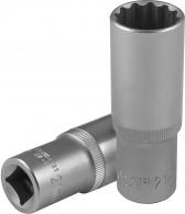 Головка торцевая глубокая 12-гранная 1/2''DR, 21 мм - артикул 049070