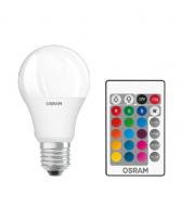 Лампа светодиодная LED Star A 60 9W/827 9Вт грушевидная матовая 2700К тепл. бел. E27 806лм 220-240В RGBW + DIM с пультом диммир. пластик. OSRAM 4058075045675 - артикул 4058075045675