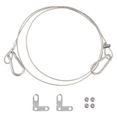 Комплект из 4-x страхующих тросов (1м) и 8 стальных скоб - артикул 4058075472990