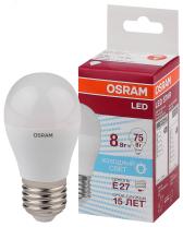 LED 8Вт E27 CLP75 белый, матов.шар OSRAM - артикул 4058075210899