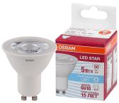 Лампа светодиодная LED 5Вт GU10 4000К 370лм спот 230V CL (замена 50Вт) PAR16   OSRAM LS (4058075403406) - артикул 4058075403406