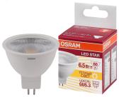 Лампа светодиодная LED 6,5Вт GU5.3 3000К 500лм 230V CL MR16 (замена 60Вт) OSRAM LS (4058075481220) - артикул 4058075481220
