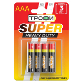 Батарейка солевая (ЭП) R03-4BL (40/960/46080) (AAA) | C0033712 | ТРОФИ - ТРОФИ, артикул C0033712