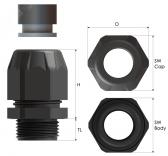 Ввод кабельный под небронированный кабель M16x1.5 HIGH IMPACT GLANDS BLACK Ex EHIBM-X1S - артикул 2263110