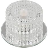 DLS-F110 G9 GLASSY/CLEAR Светильник декоративный встраиваемый ТМ 'Fametto', серия 'Fiore'. Без лампы, цоколь G9. Основание стекло, цвет зеркальный. Отделка кристалл, цвет прозрачный.' (DLS-F110-1001) - артикул DLS-F110-1001
