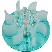 DLS-F114 G4 BLUE/CLEAR Светильник декоративный встраиваемый ТМ 'Fametto', серия 'Fiore'. Без лампы, цоколь G4. Основание стекло, цвет голубой. Отделка кристалл, цвет прозрачный.' (DLS-F114-3001) - артикул DLS-F114-3001