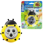 DTL-354 Божья Коровка/Yellow/3LED/3AAA Cветильник-ночник Божья Коровка,питание от 3-х батареек AAA (в комплект не входят).-желтый | 07718 | Uniel - артикул 07718