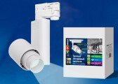 ULB-M09H-36W/4000К/AC WHITE Светильник LED трековый. 36 Вт. 3500 Лм. 4000К С регулируемым углом свечения. белый. 6*18см | UL-00004078 | Uniel - артикул UL-00004078