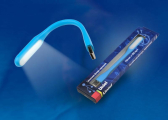 Светильник-фонарь переносной, прорезиненный корпус, 6 LED, питание от USB-порта. Упаковка-картон, цвет-синий. - UNIEL, артикул UL-00000251