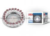 DLS-P115 GU5.3 CHROME/CLEAR+PURPLE Светильник декоративный встраиваемый, серия Peonia. Без лампы, цоколь GU5.3. Металл/стекло. Хром/прозрачный+пурпурный. ТМ Fametto (DLS-P115-2001) - артикул DLS-P115-2001
