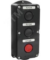 ПКЕ 212-3 У3, 10А, 660В, 3 элемента, чёрный и красный цилиндр, накладной, IP40, пост управления  (ЭТ) (ET519070) - артикул ET519070
