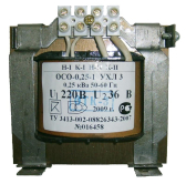 Трансформатор ОСО-0,25 УХЛ3 220/36, IP00 - Электротехник, артикул ET003107