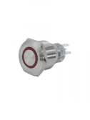 GQ22-L-11E/R/220V/S, красный, металл, 1C1NO1NC, цилиндр с подсветкой 220В AC/DC, d22мм, IP65, выключатель кнопочный  (ЭТ) |  ET020094  | Электротехник - артикул ET020094