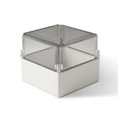 Корпус термопластиковый Cubo S 175 x 175 x 150 мм, 75 мм основание, глухая стенка, прозрачная крышка, PC, IP 66/67 (SPCP181815HT) - артикул SPCP181815HT
