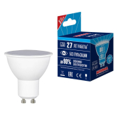 LED-JCDR-10W-NW-GU10-NR Лампа светодиодная. Форма JCDR. матовая. Серия Norma. Белый свет 4000K. Картон. | UL-00003840 | Volpe - артикул UL-00003840