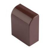 Заглушка (25х16) (4 шт) Plast под темное дерево - EKF, артикул ecd-25-16x4