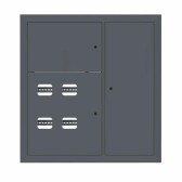 Щит этажный 4 кв. RAL7016 (1000х950х150) EKF PROxima - артикул mb29-v-4-ral7016