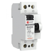 Устройство защитного отключения УЗО ВД-40 2P 63А/300мА (электронное) Basic - артикул elcb-2-63-300e-sim