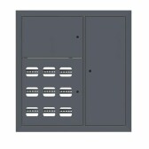 Щит этажный 9 кв. RAL7016 3 окна в ряд по гориз. (1000х950х150) EKF PROxima - артикул mb29-v-9-ral7016-1